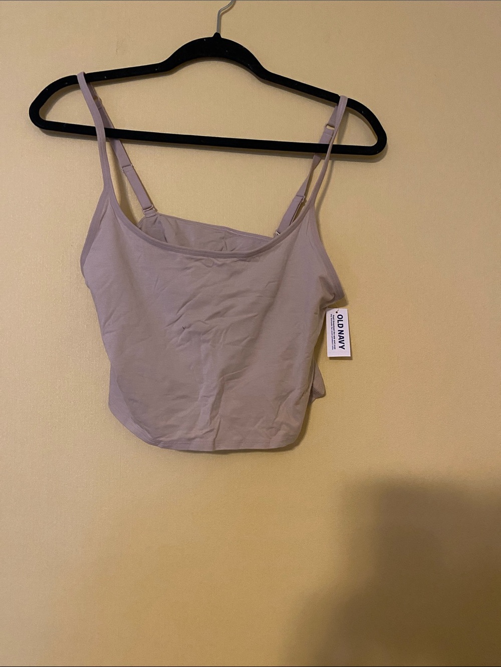 Old Navy Women's Light Tan Cropped Cami with Adjustable Straps